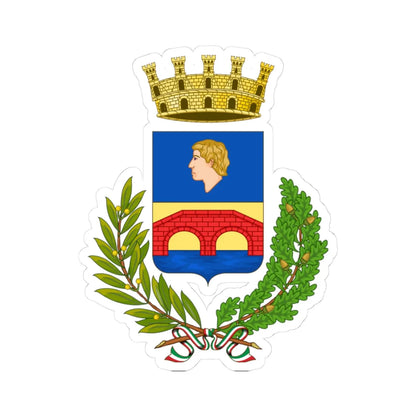 Cecina-Stemma (Italy) (Coat of Arms) STICKER Vinyl Kiss-Cut Decal 3 Inch White - The Sticker Space