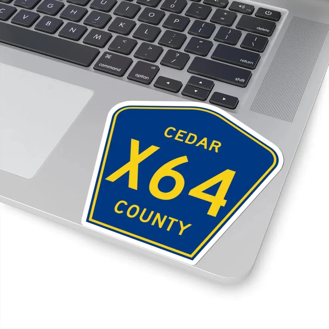 Cedar County Route X64 IA (Iowa) (Road Sign) STICKER Vinyl Kiss-Cut Decal - The Sticker Space