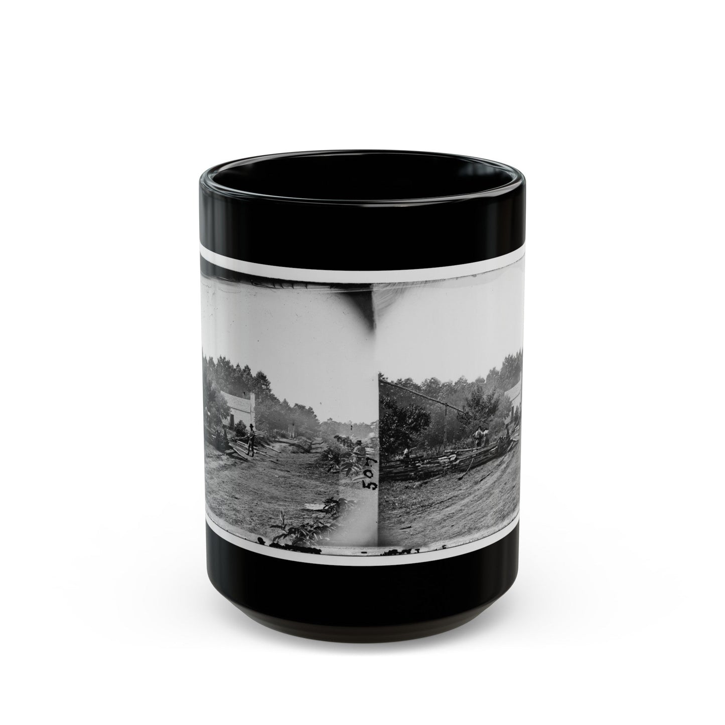 Cedar Mountain, Va. A Confederate Field Hospital (U.S. Civil War) Black Coffee Mug-15oz-The Sticker Space