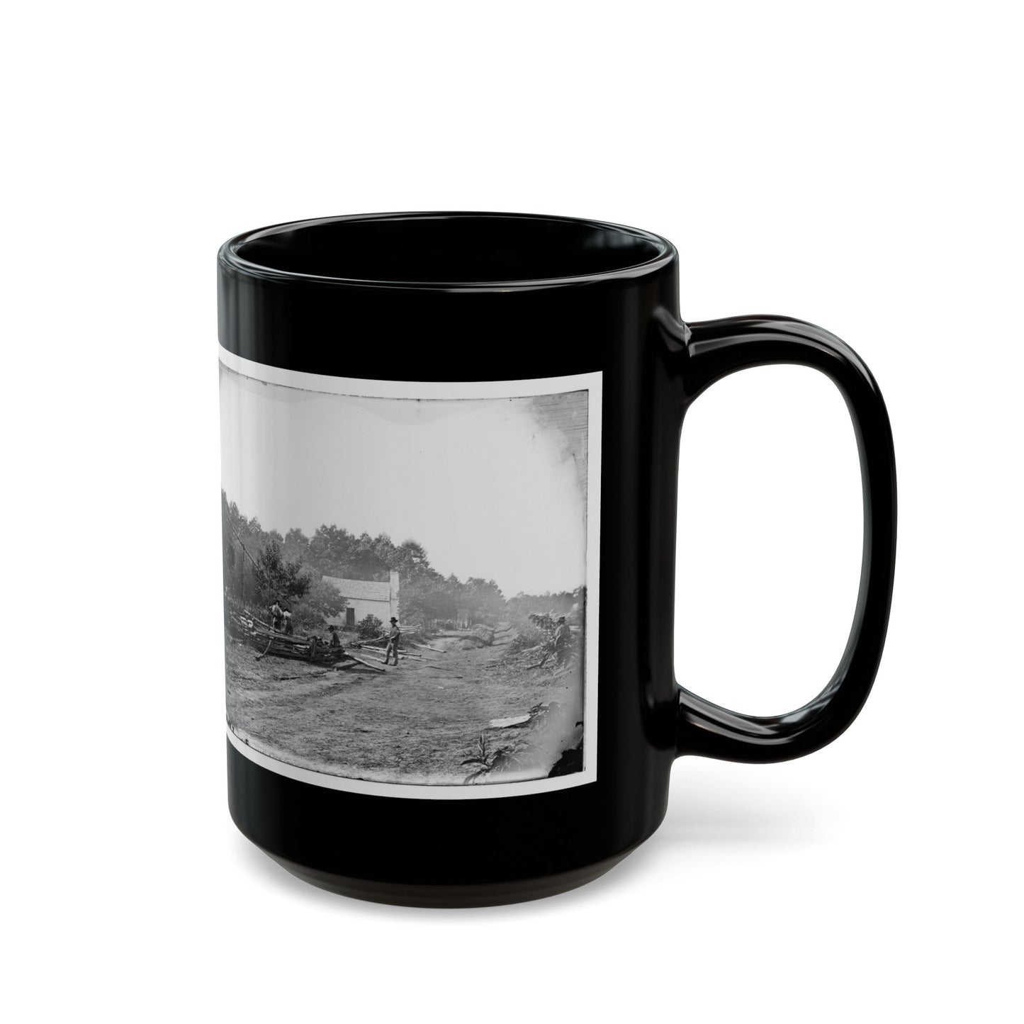 Cedar Mountain, Va. A Confederate Field Hospital (U.S. Civil War) Black Coffee Mug-The Sticker Space