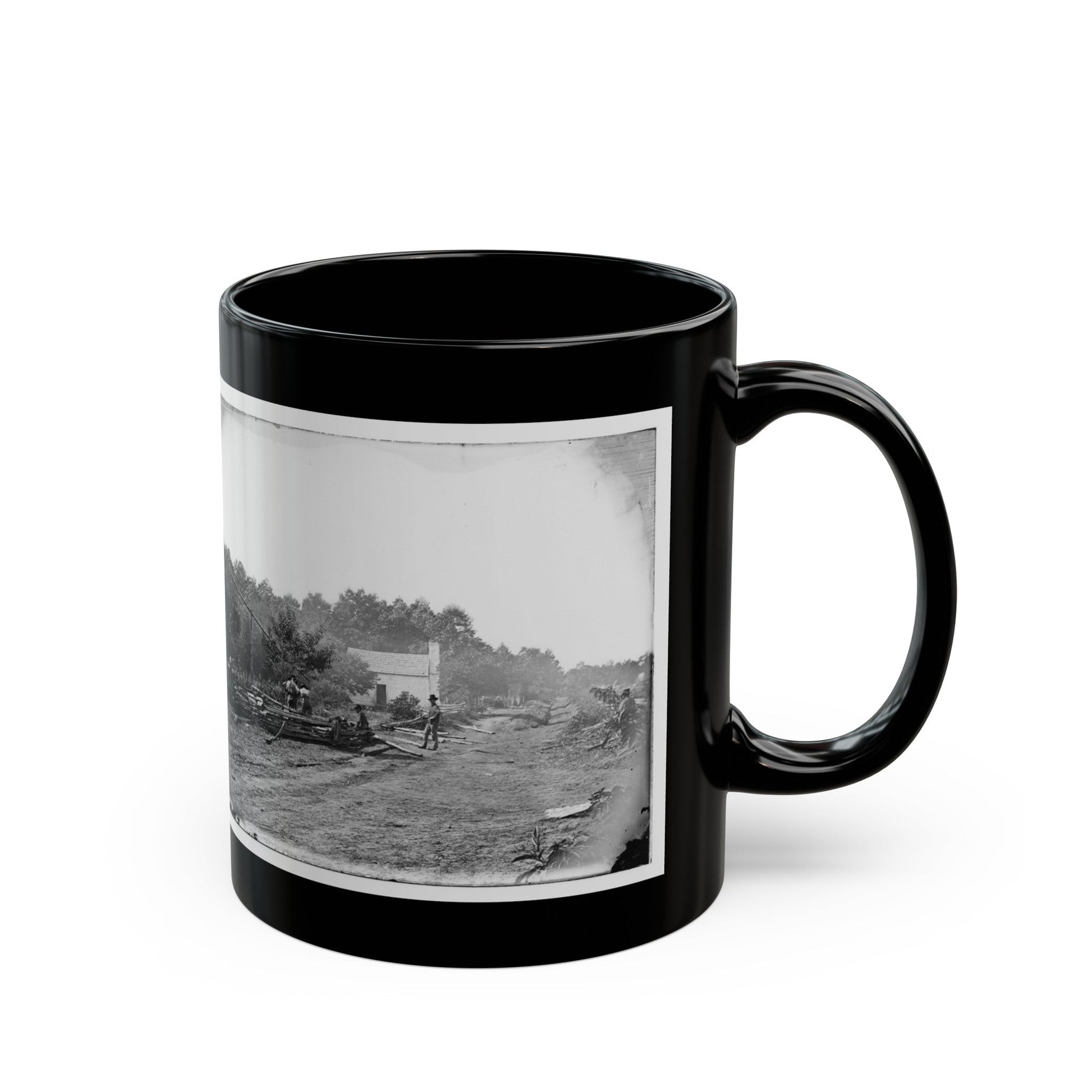 Cedar Mountain, Va. A Confederate Field Hospital (U.S. Civil War) Black Coffee Mug-The Sticker Space