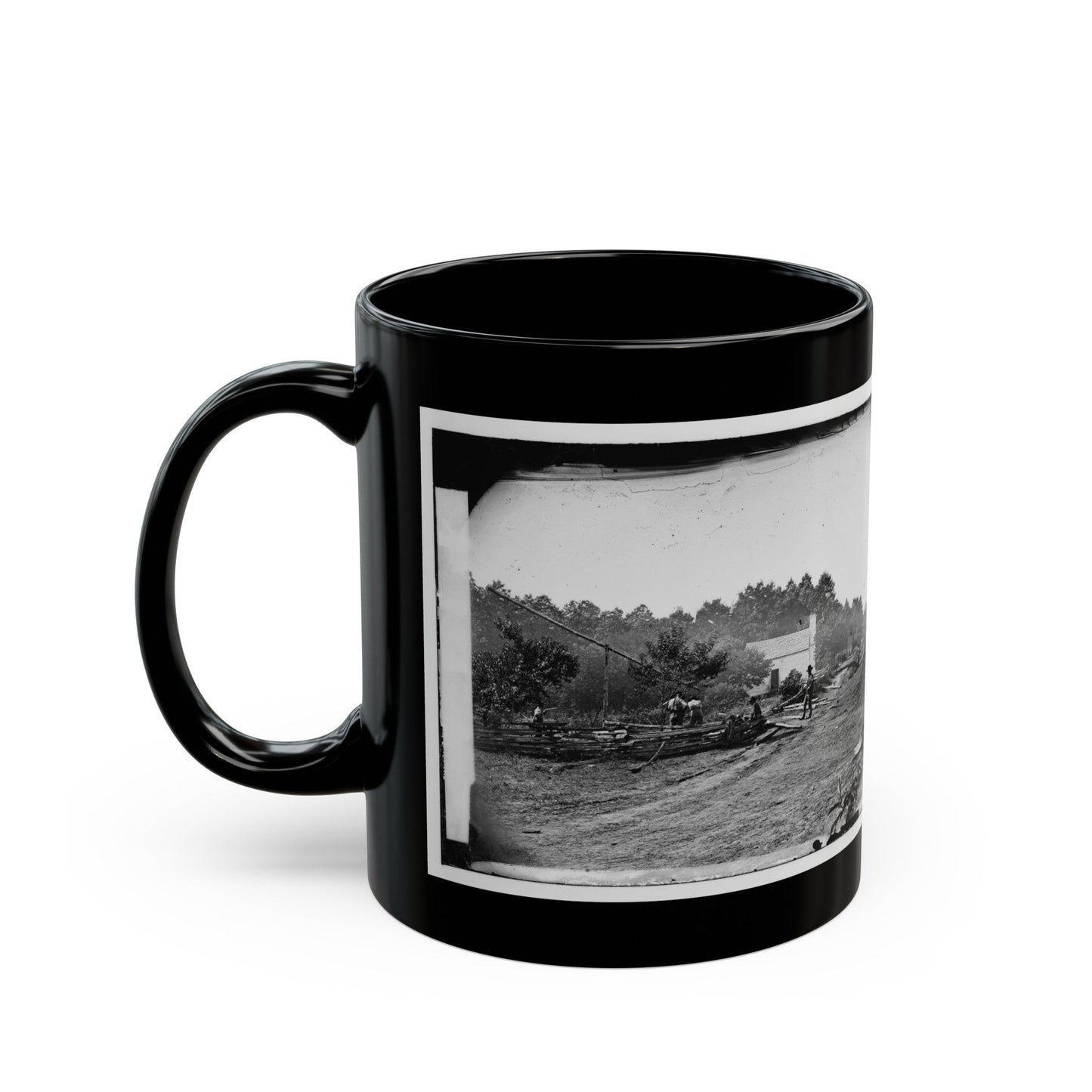 Cedar Mountain, Va. A Confederate Field Hospital (U.S. Civil War) Black Coffee Mug-The Sticker Space