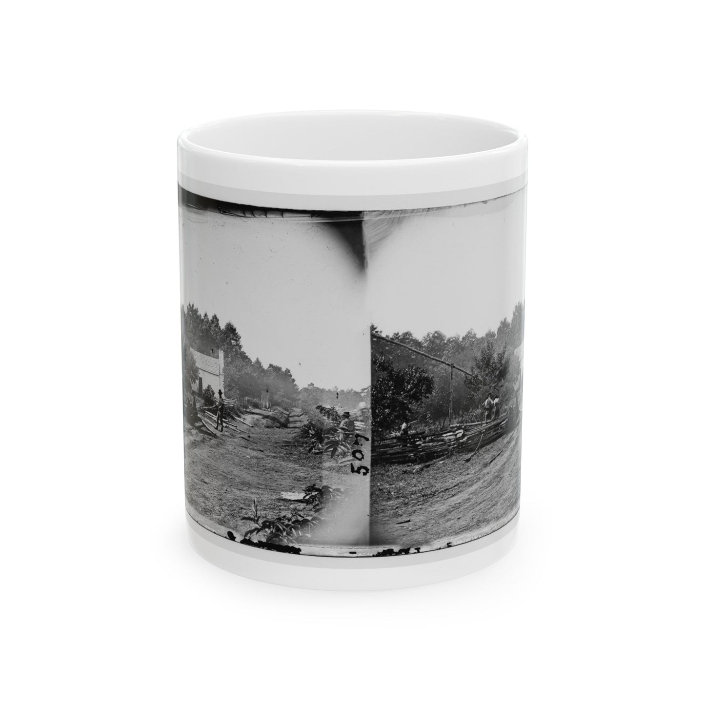 Cedar Mountain, Va. A Confederate Field Hospital (U.S. Civil War) White Coffee Mug-11oz-The Sticker Space