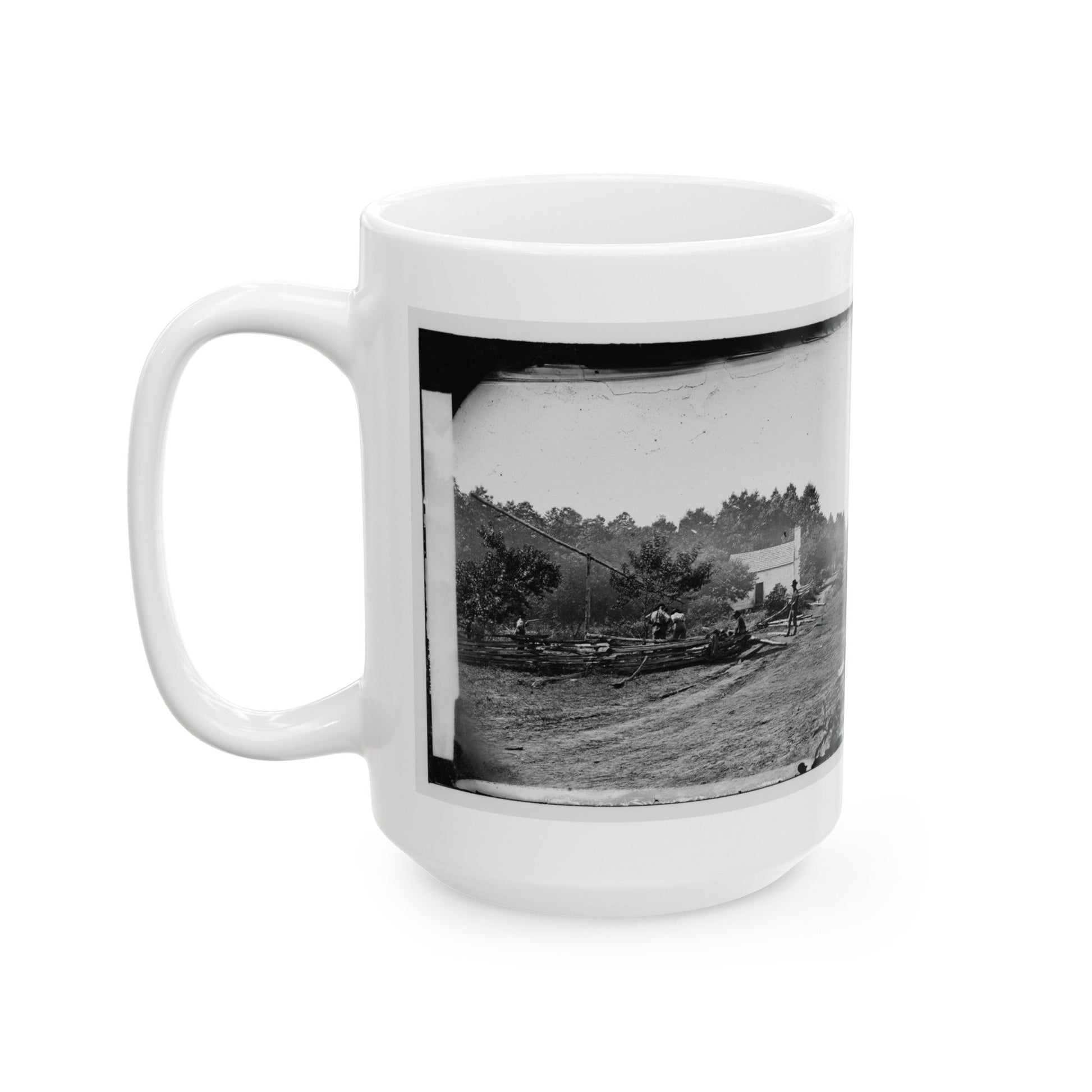 Cedar Mountain, Va. A Confederate Field Hospital (U.S. Civil War) White Coffee Mug-The Sticker Space