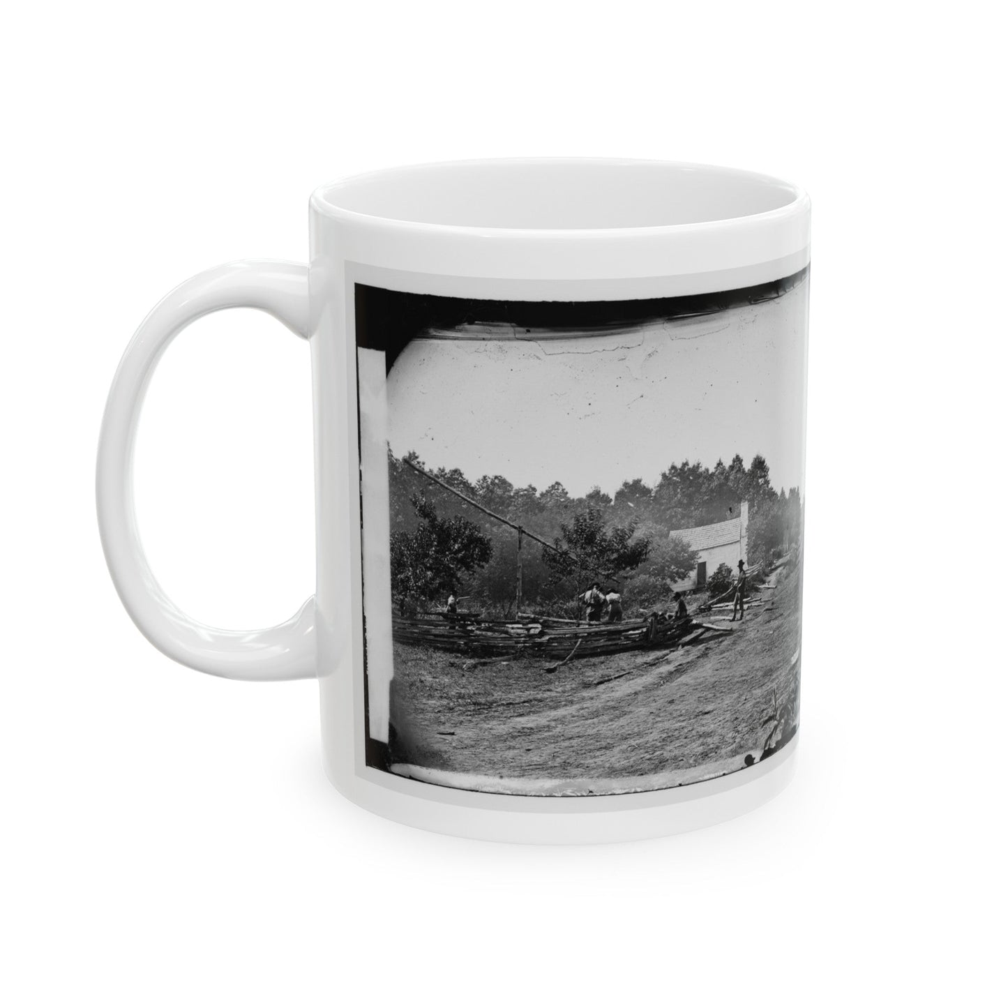 Cedar Mountain, Va. A Confederate Field Hospital (U.S. Civil War) White Coffee Mug-The Sticker Space