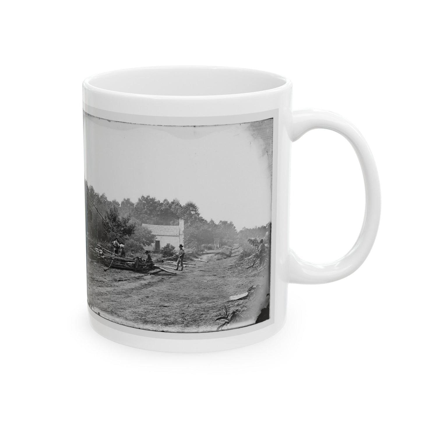 Cedar Mountain, Va. A Confederate Field Hospital (U.S. Civil War) White Coffee Mug-The Sticker Space