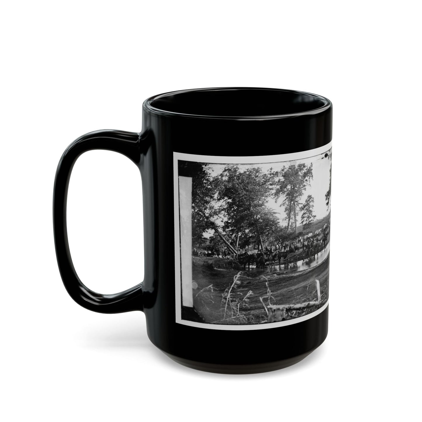 Cedar Mountain, Va. Federal Battery Fording A Tributary Of The Rappahannock On The Day Of Battle (U.S. Civil War) Black Coffee Mug