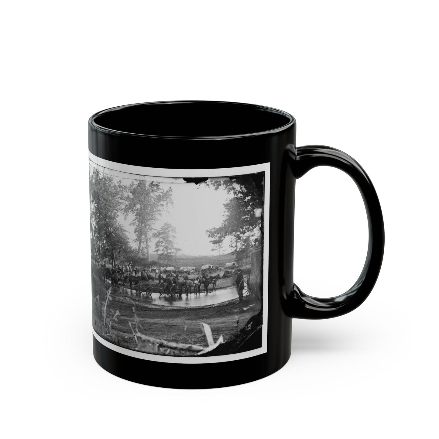 Cedar Mountain, Va. Federal Battery Fording A Tributary Of The Rappahannock On The Day Of Battle (U.S. Civil War) Black Coffee Mug