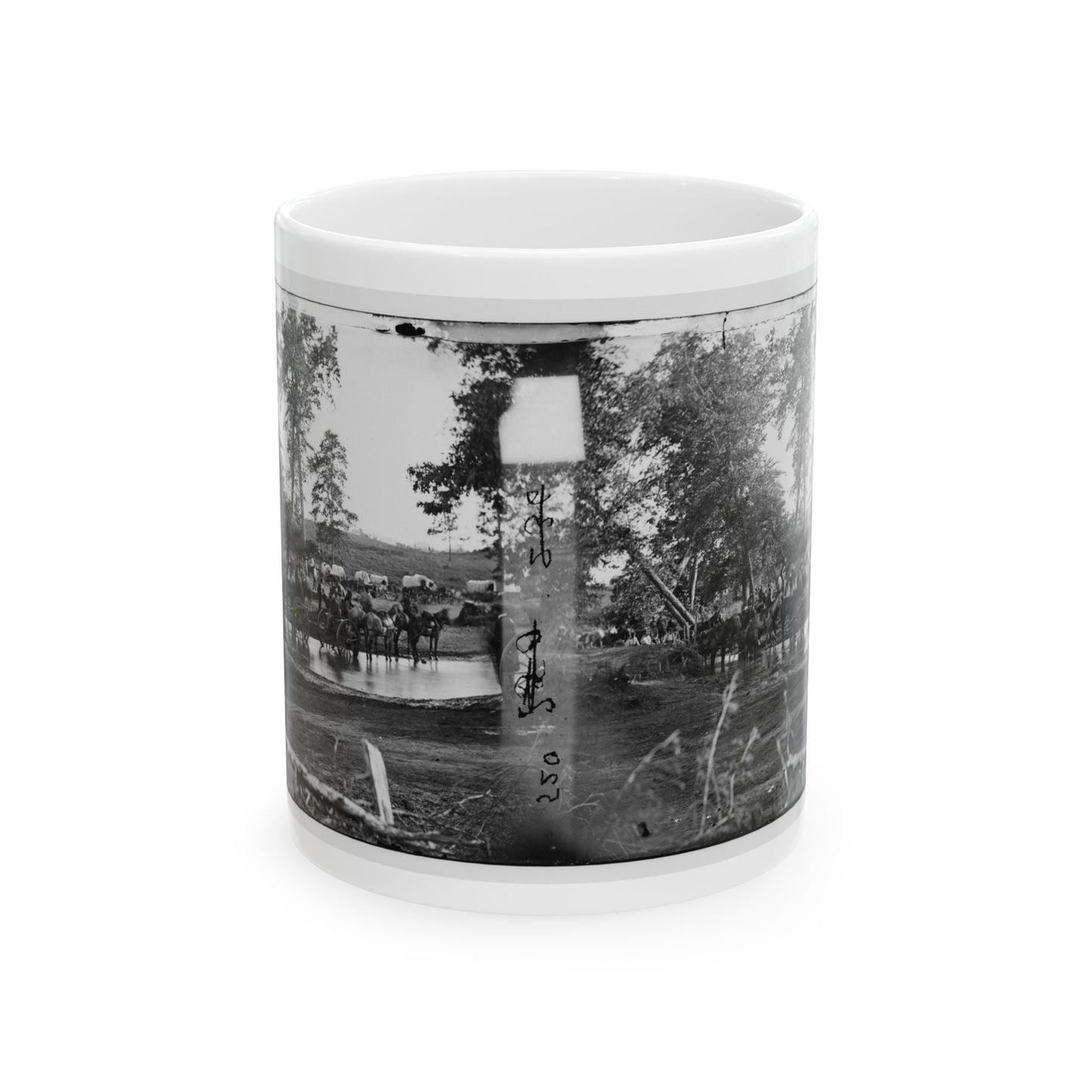 Cedar Mountain, Va. Federal Battery Fording A Tributary Of The Rappahannock On The Day Of Battle (U.S. Civil War) White Coffee Mug