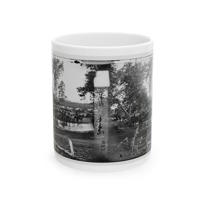 Cedar Mountain, Va. Federal Battery Fording A Tributary Of The Rappahannock On The Day Of Battle (U.S. Civil War) White Coffee Mug