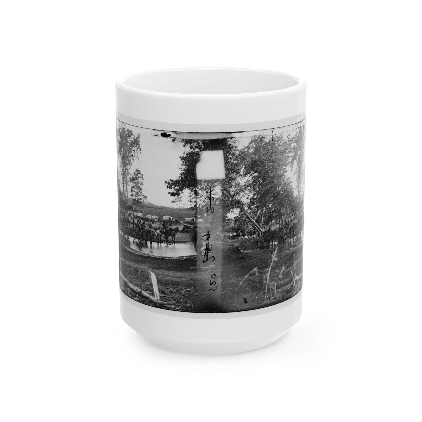 Cedar Mountain, Va. Federal Battery Fording A Tributary Of The Rappahannock On The Day Of Battle (U.S. Civil War) White Coffee Mug