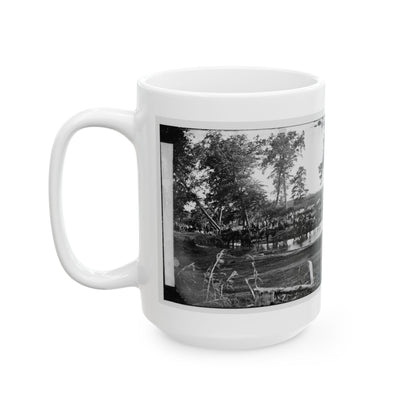 Cedar Mountain, Va. Federal Battery Fording A Tributary Of The Rappahannock On The Day Of Battle (U.S. Civil War) White Coffee Mug