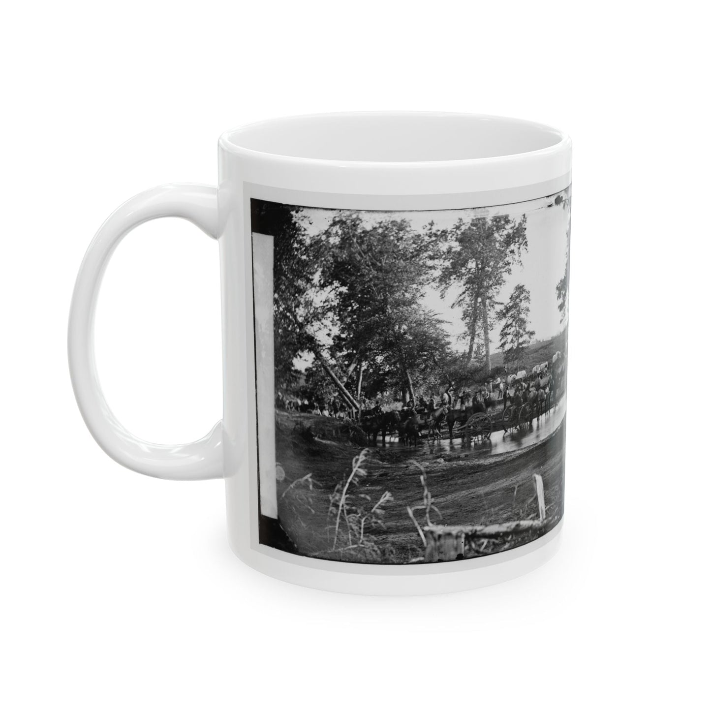 Cedar Mountain, Va. Federal Battery Fording A Tributary Of The Rappahannock On The Day Of Battle (U.S. Civil War) White Coffee Mug