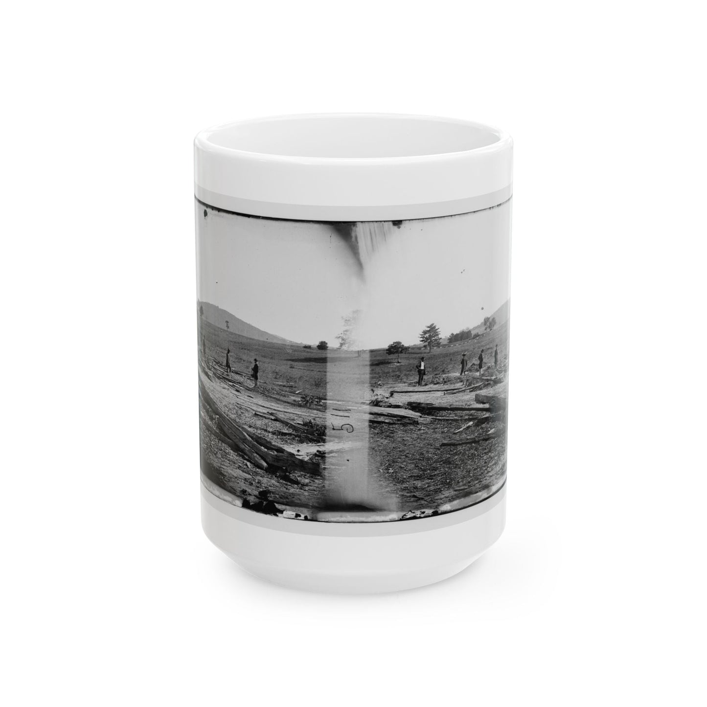 Cedar Mountain, Va. Union Graves On The Battlefield (U.S. Civil War) White Coffee Mug