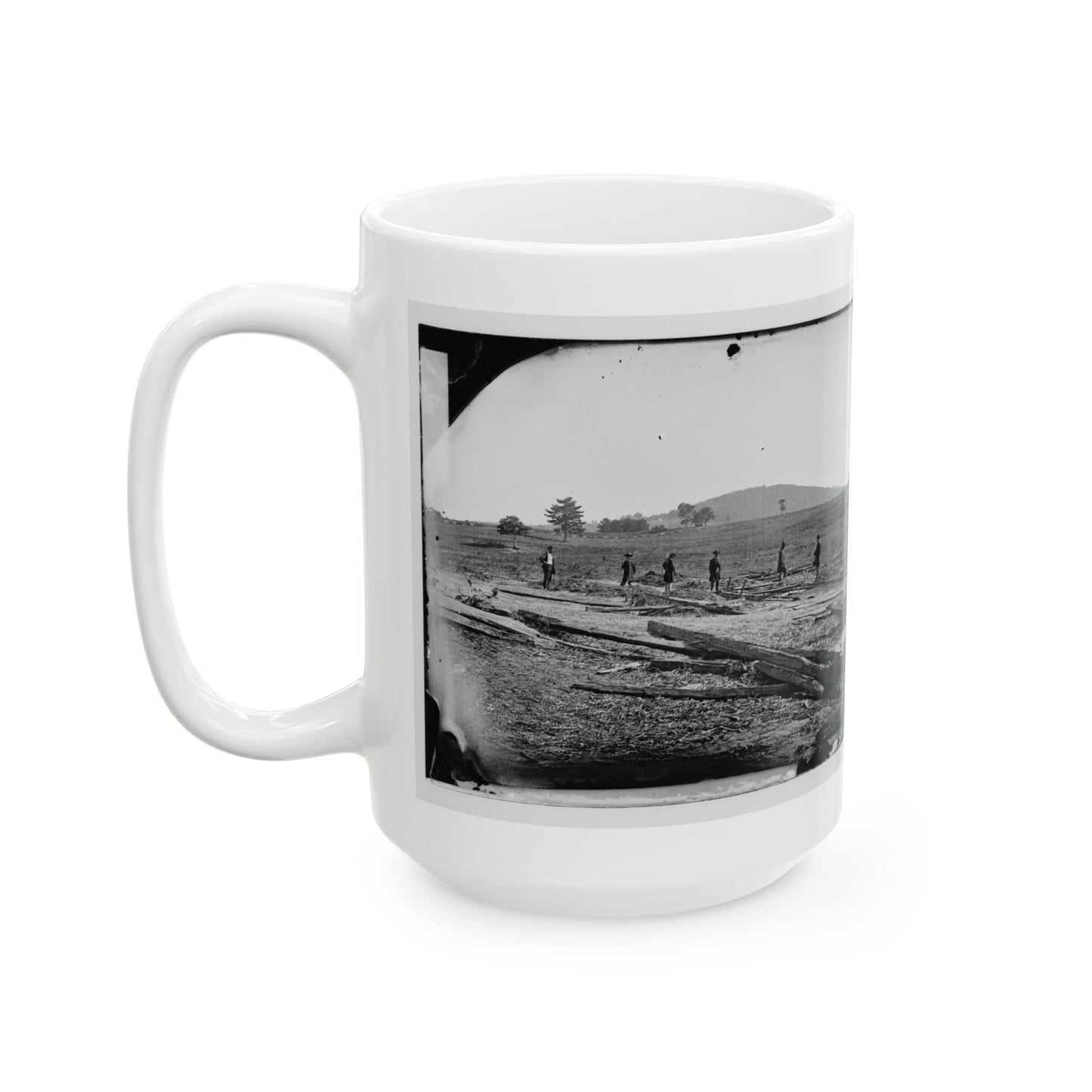 Cedar Mountain, Va. Union Graves On The Battlefield (U.S. Civil War) White Coffee Mug