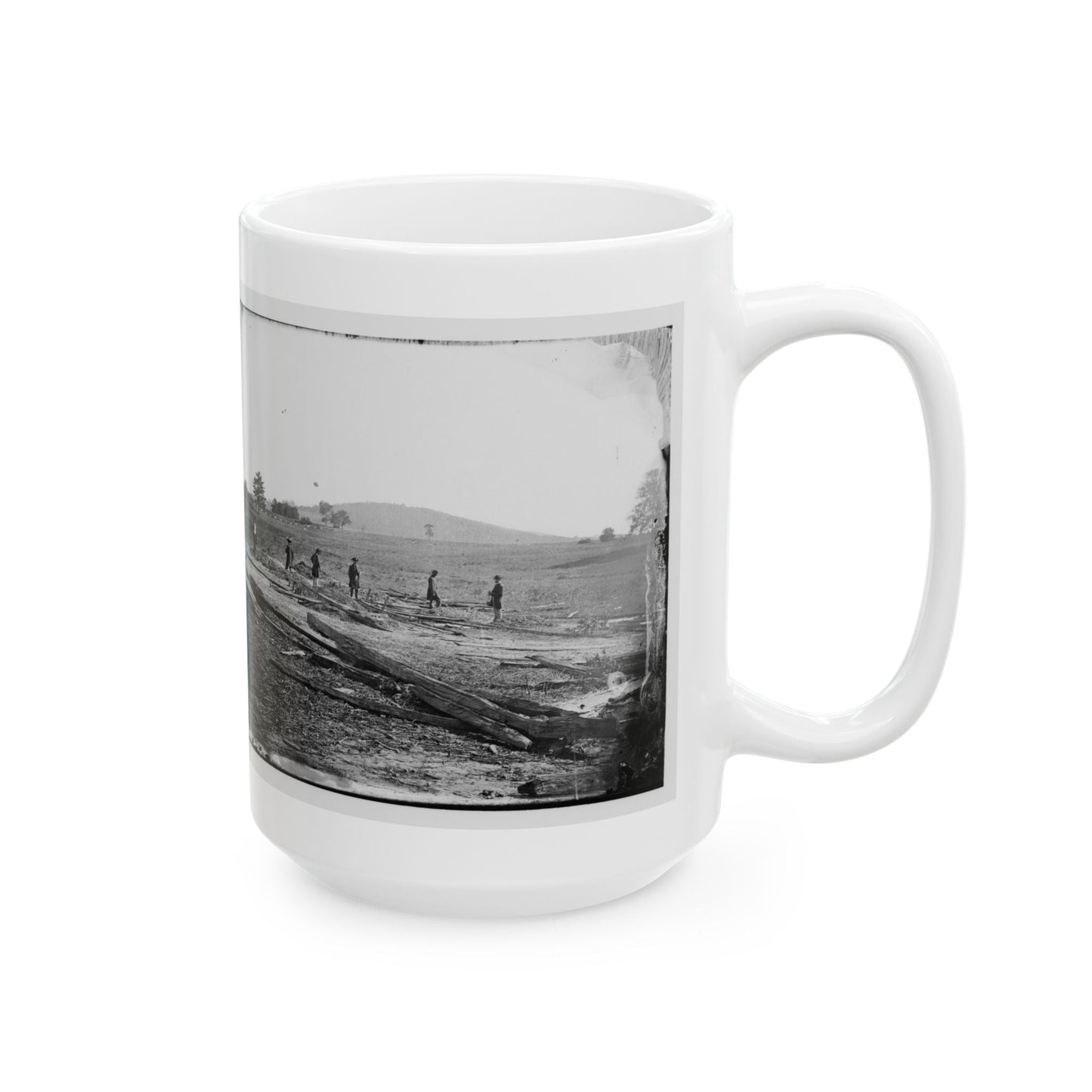 Cedar Mountain, Va. Union Graves On The Battlefield (U.S. Civil War) White Coffee Mug