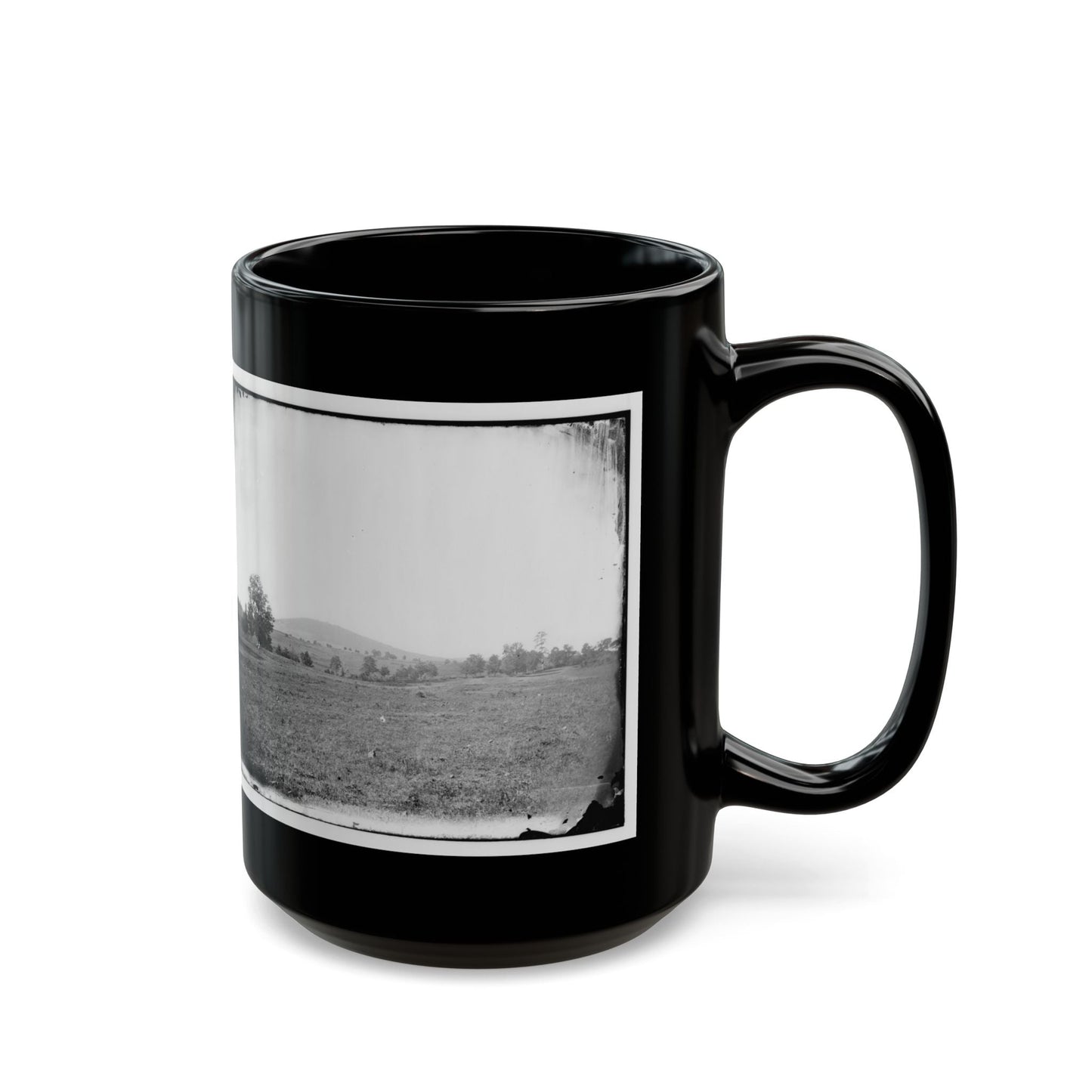 Cedar Mountain, Va. View Of Battlefield With The Mountain In The Distance (U.S. Civil War) Black Coffee Mug