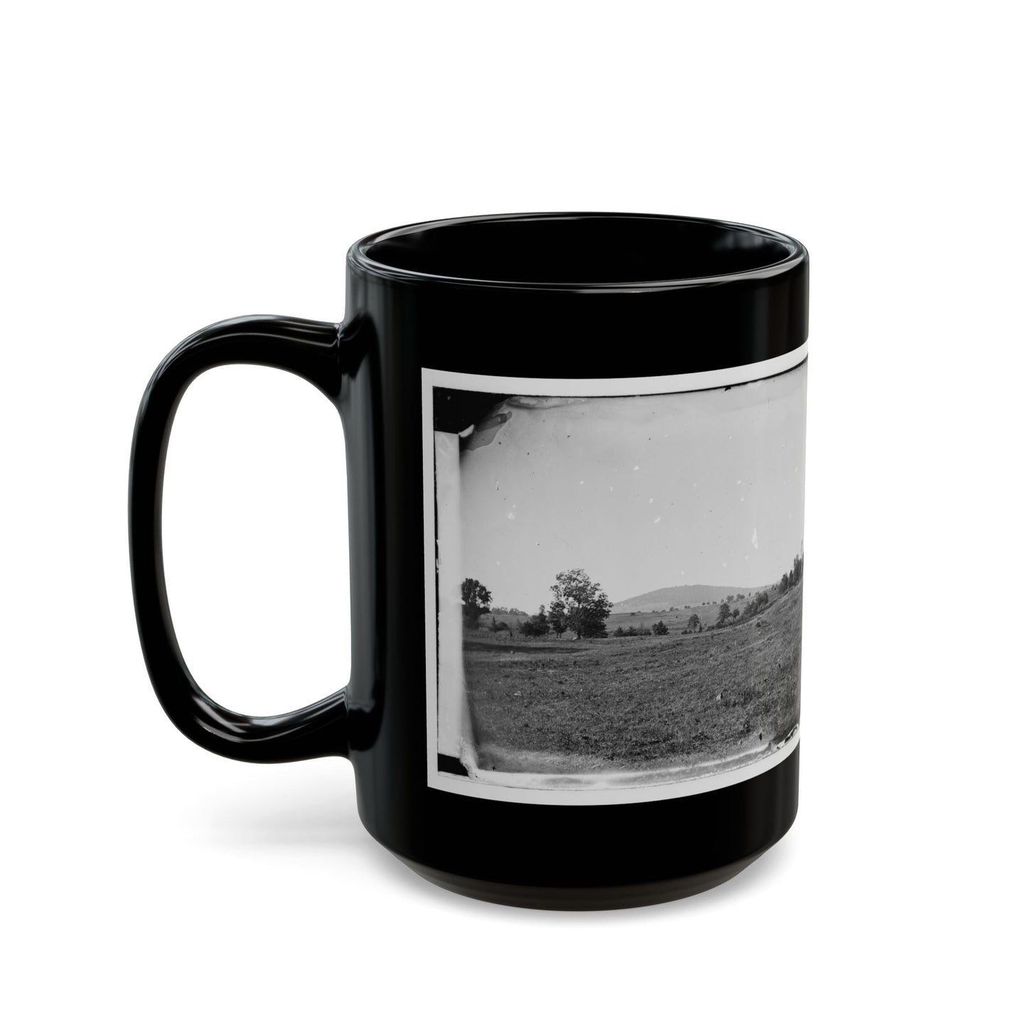 Cedar Mountain, Va. View Of Battlefield With The Mountain In The Distance (U.S. Civil War) Black Coffee Mug