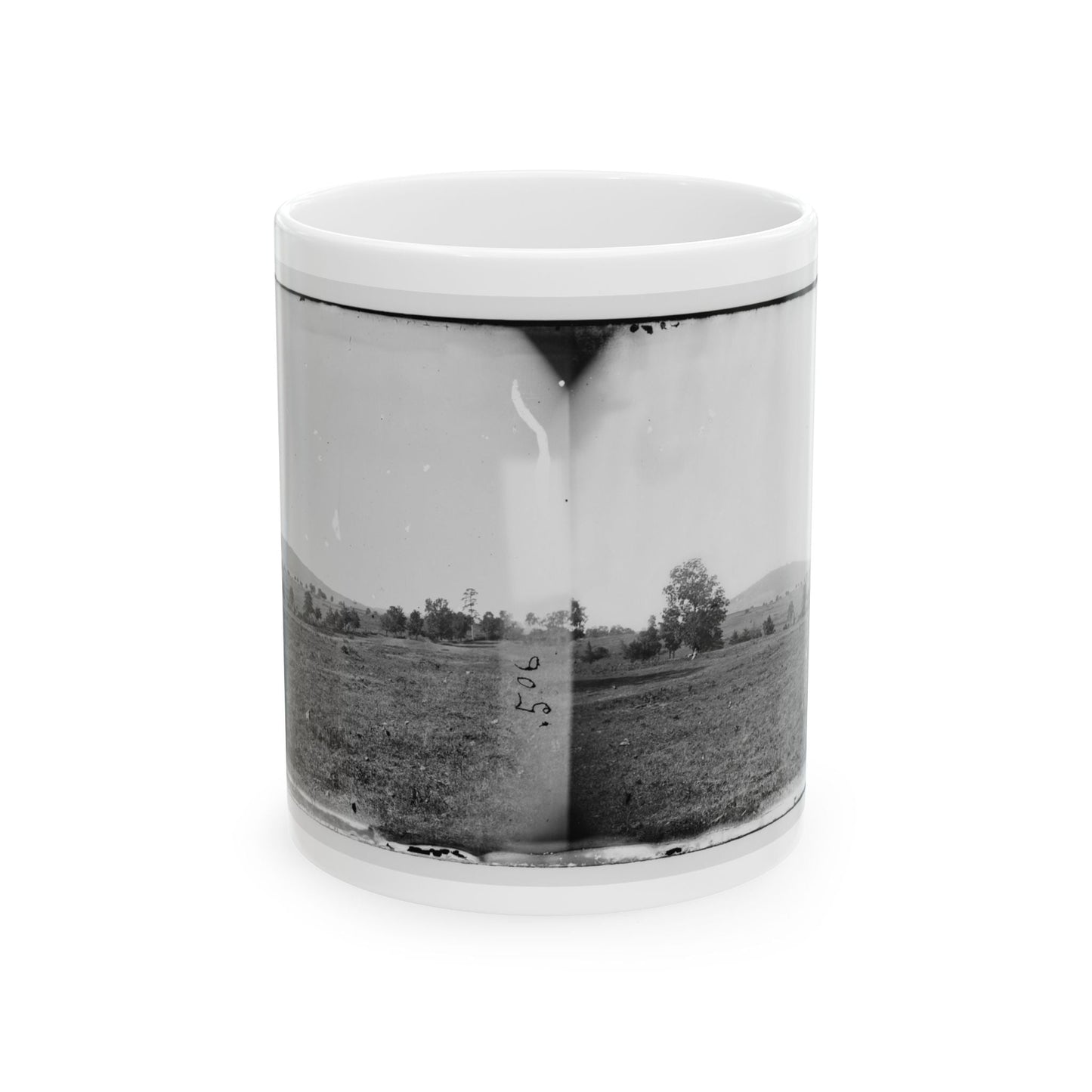 Cedar Mountain, Va. View Of Battlefield With The Mountain In The Distance (U.S. Civil War) White Coffee Mug