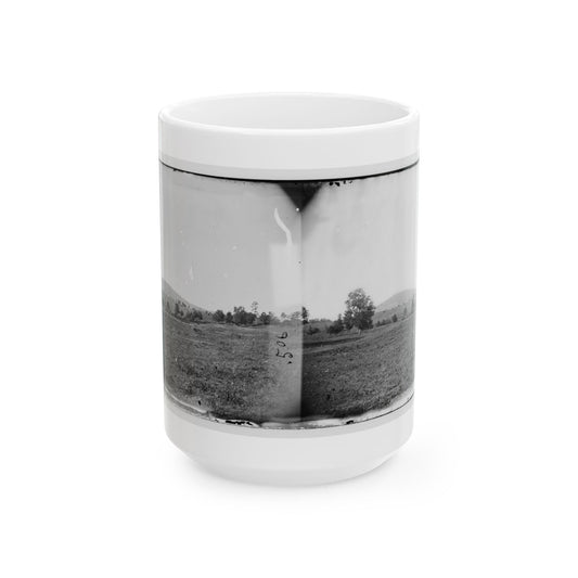 Cedar Mountain, Va. View Of Battlefield With The Mountain In The Distance (U.S. Civil War) White Coffee Mug