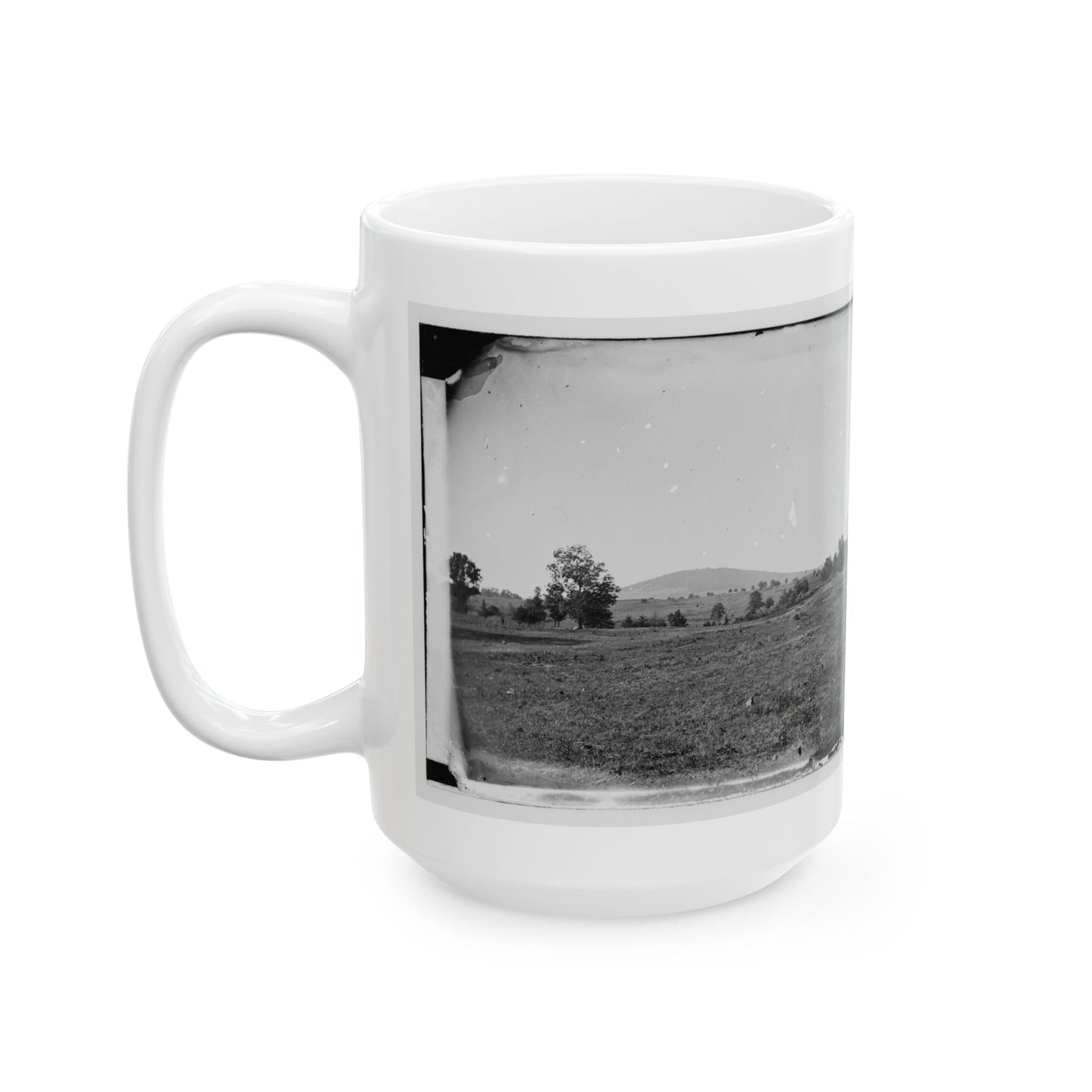 Cedar Mountain, Va. View Of Battlefield With The Mountain In The Distance (U.S. Civil War) White Coffee Mug