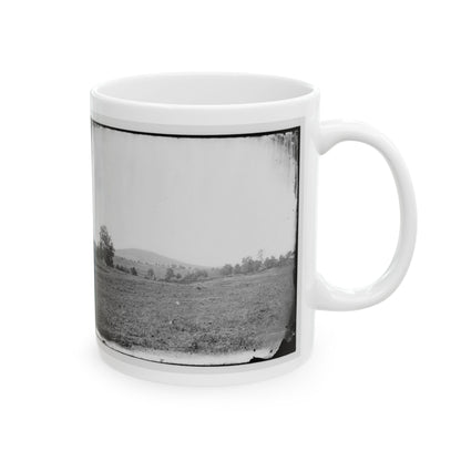 Cedar Mountain, Va. View Of Battlefield With The Mountain In The Distance (U.S. Civil War) White Coffee Mug