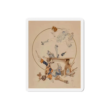 Celebration!, 1922 (Magazine Illustration) Refrigerator Magnet 5 Inch Die-Cut - The Sticker Space