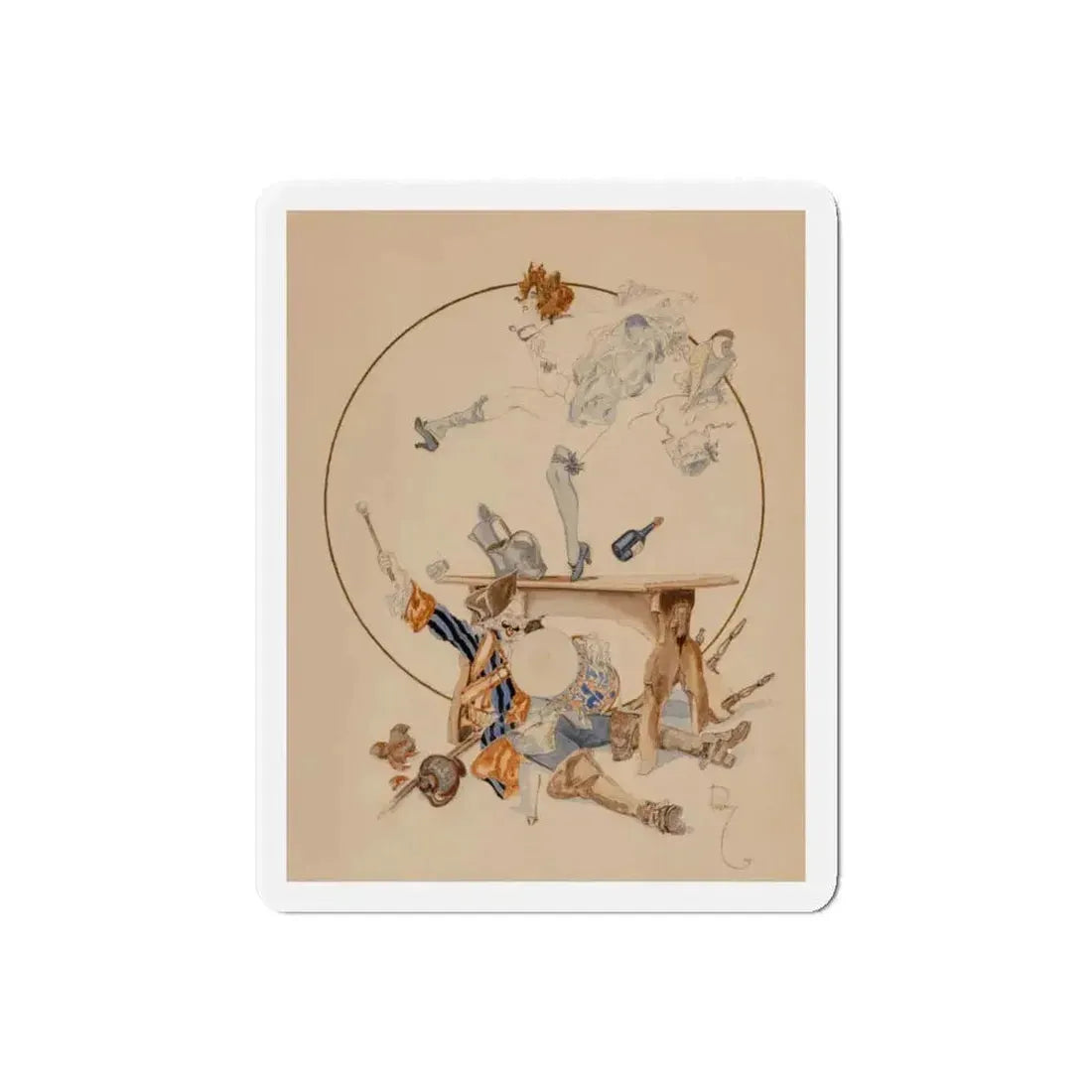 Celebration!, 1922 (Magazine Illustration) Refrigerator Magnet - The Sticker Space