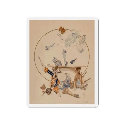 Celebration!, 1922 (Magazine Illustration) Refrigerator Magnet - The Sticker Space