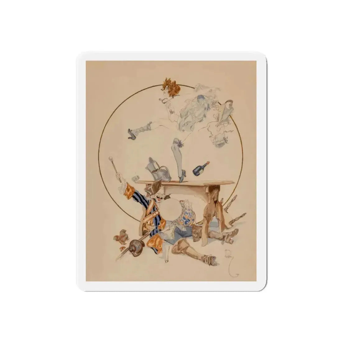 Celebration!, 1922 (Magazine Illustration) Refrigerator Magnet - The Sticker Space