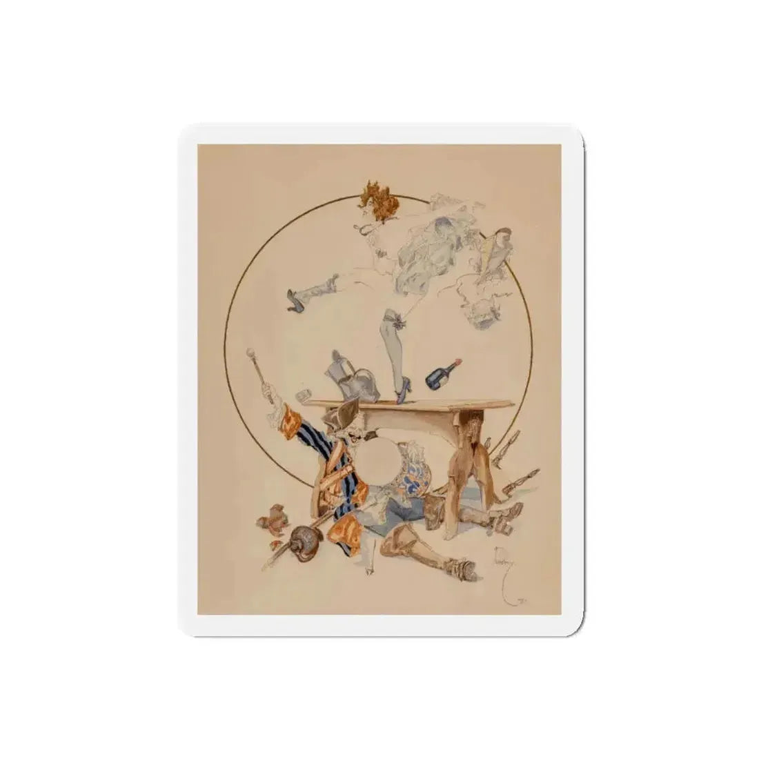 Celebration!, 1922 (Magazine Illustration) Refrigerator Magnet - The Sticker Space