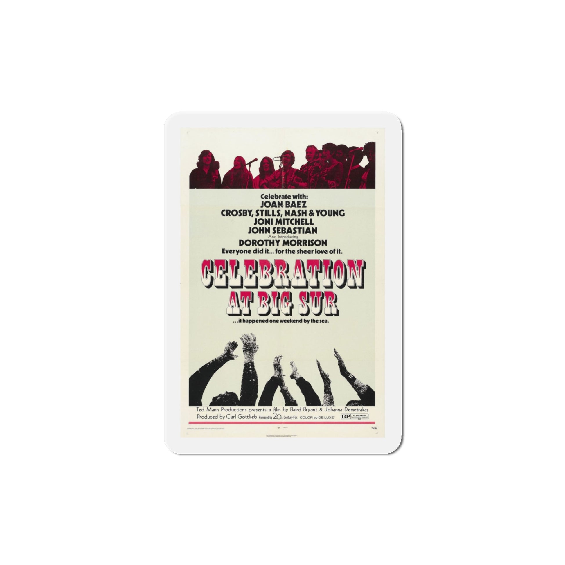 Celebration at Big Sur 1971 Movie Poster Die-Cut Magnet-4 Inch-The Sticker Space