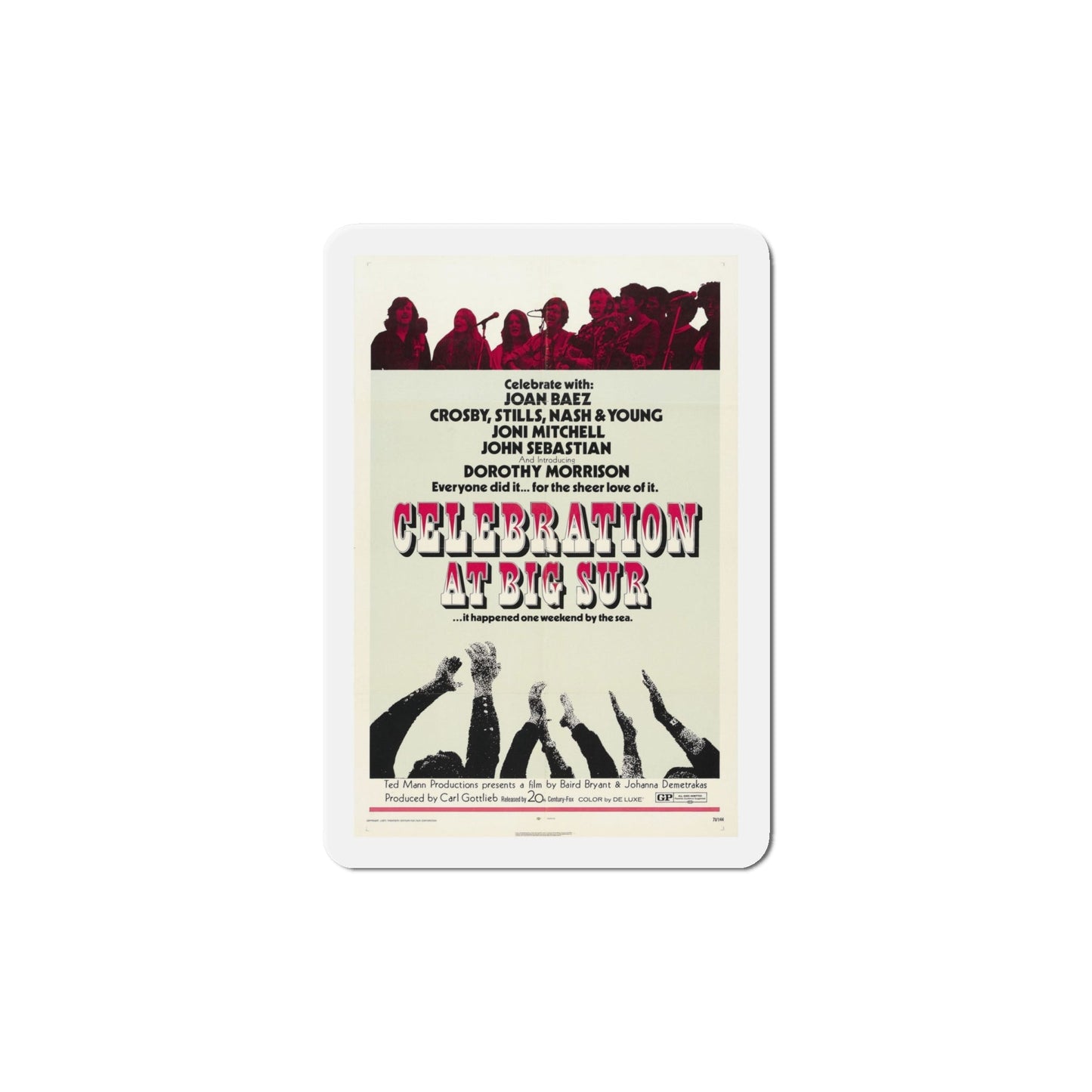 Celebration at Big Sur 1971 Movie Poster Die-Cut Magnet-6 Inch-The Sticker Space