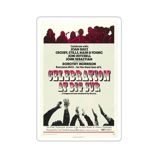 Celebration at Big Sur 1971 Movie Poster STICKER Vinyl Die-Cut Decal 6 Inch - The Sticker Space