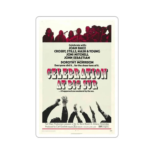 Celebration at Big Sur 1971 Movie Poster STICKER Vinyl Die-Cut Decal 6 Inch - The Sticker Space