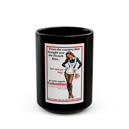 CELESTINE 1974 Movie Poster - Black Coffee Mug-15oz-The Sticker Space