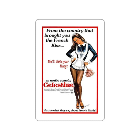 CELESTINE 1974 Movie Poster STICKER Vinyl Die-Cut Decal 2 Inch - The Sticker Space