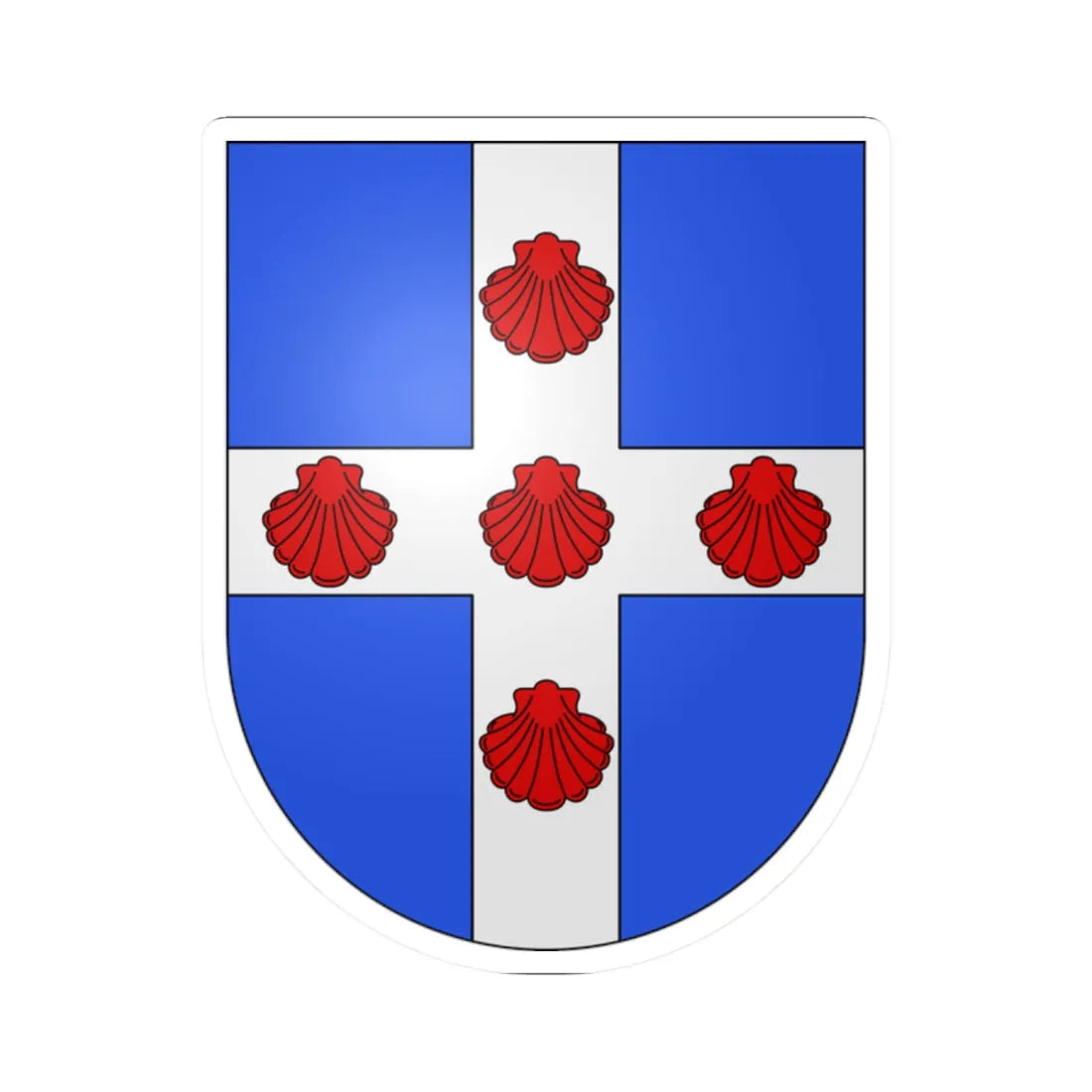 Celigny-coat of arms (Switzerland) (Coat of Arms) STICKER Vinyl Kiss-Cut Decal 2 Inch White - The Sticker Space