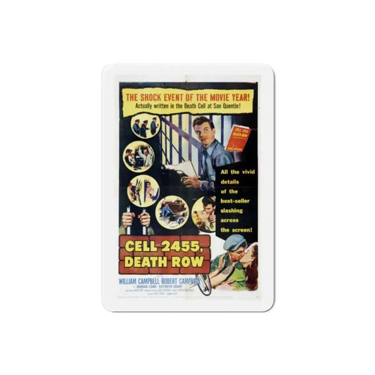 Cell 2455 Death Row 1955 Movie Poster Refrigerator Magnet 2 Inch - The Sticker Space