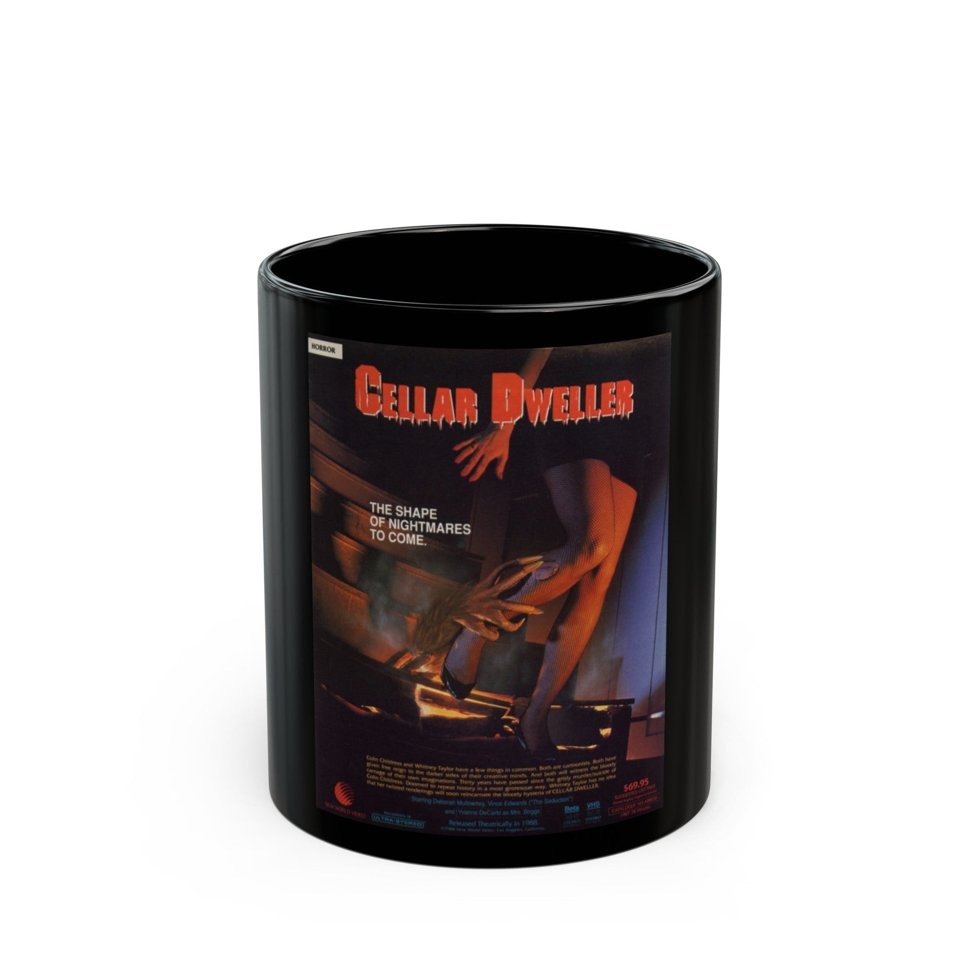 CELLAR DWELLER 1987 Movie Poster - Black Coffee Mug-11oz-The Sticker Space