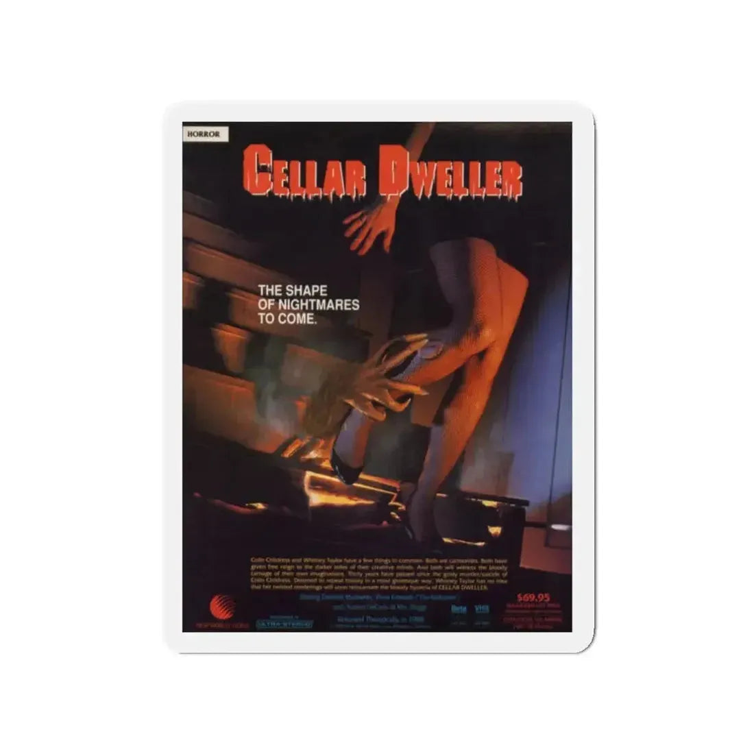 CELLAR DWELLER 1987 Movie Poster - Refrigerator Magnet 3 Inch - The Sticker Space
