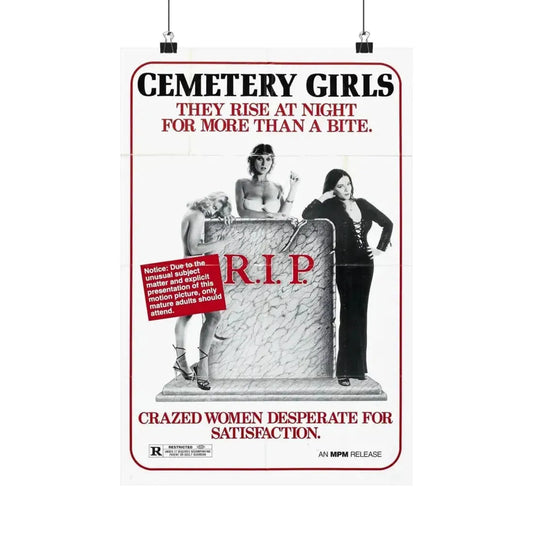 CEMETERY GIRLS (COUNT DRACULA'S GREAT LOVE) 1973 - Paper Movie Poster 12″ x 18″ Matte - The Sticker Space