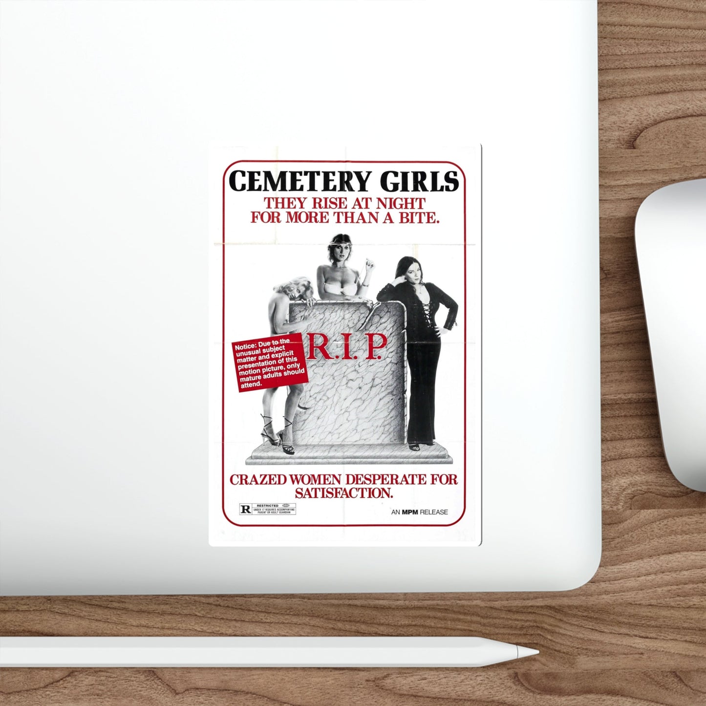 CEMETERY GIRLS (COUNT DRACULA'S GREAT LOVE) 1973 Movie Poster STICKER Vinyl Die-Cut Decal-The Sticker Space