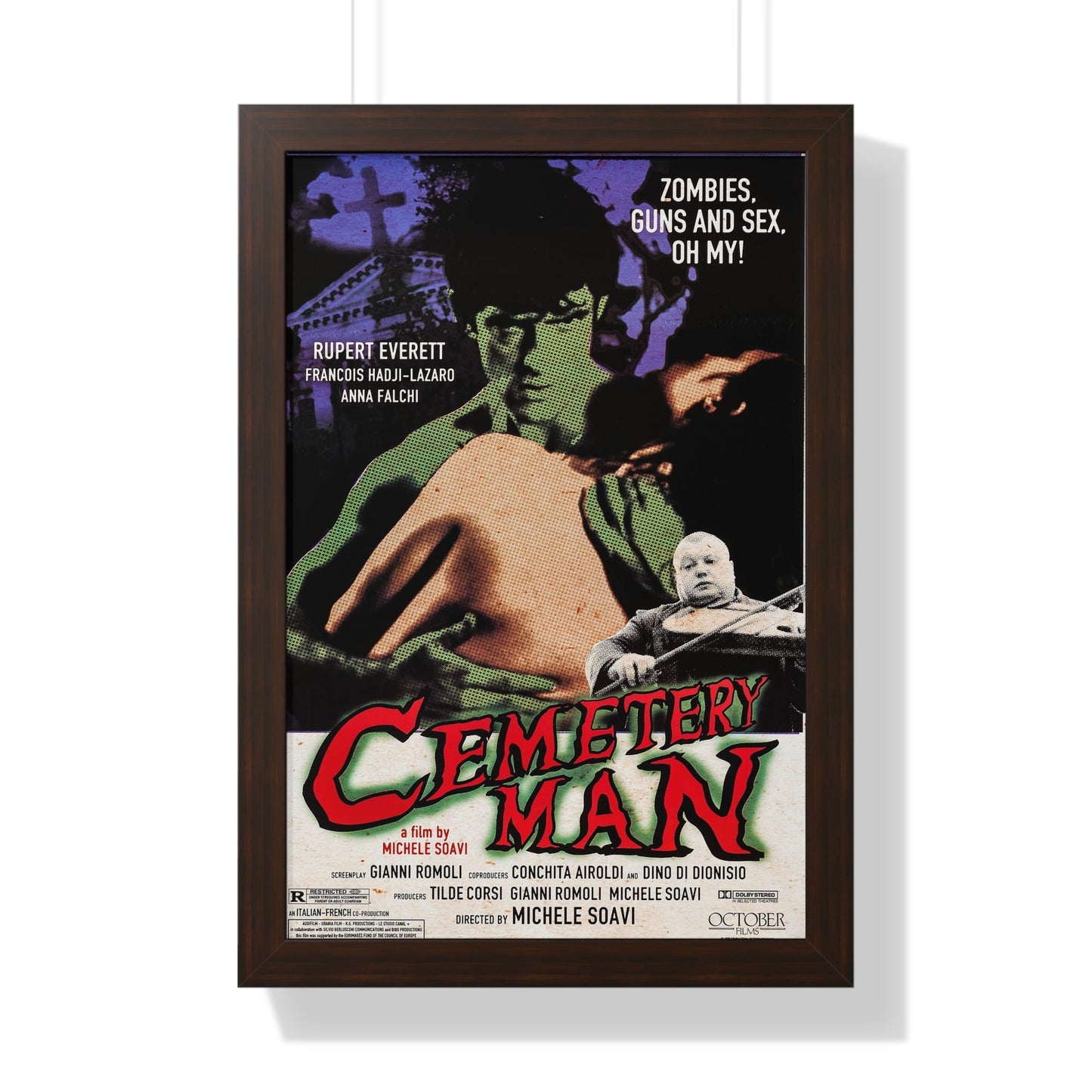 CEMETERY MAN (DELLAMORTE DELLAMORE) 1994 - Framed Movie Poster-16″ x 24″-The Sticker Space