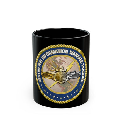 Center for Information Warfare Training (U.S. Navy) Black Coffee Mug-11oz-The Sticker Space