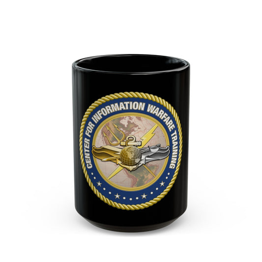 Center for Information Warfare Training (U.S. Navy) Black Coffee Mug-15oz-The Sticker Space