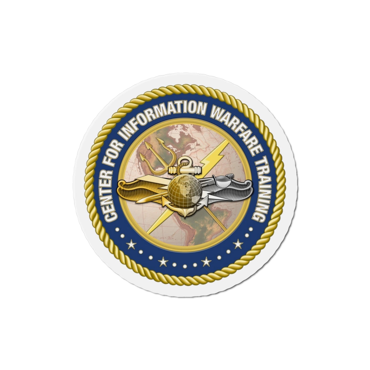 Center for Information Warfare Training (U.S. Navy) Die-Cut Magnet-3" x 3"-The Sticker Space