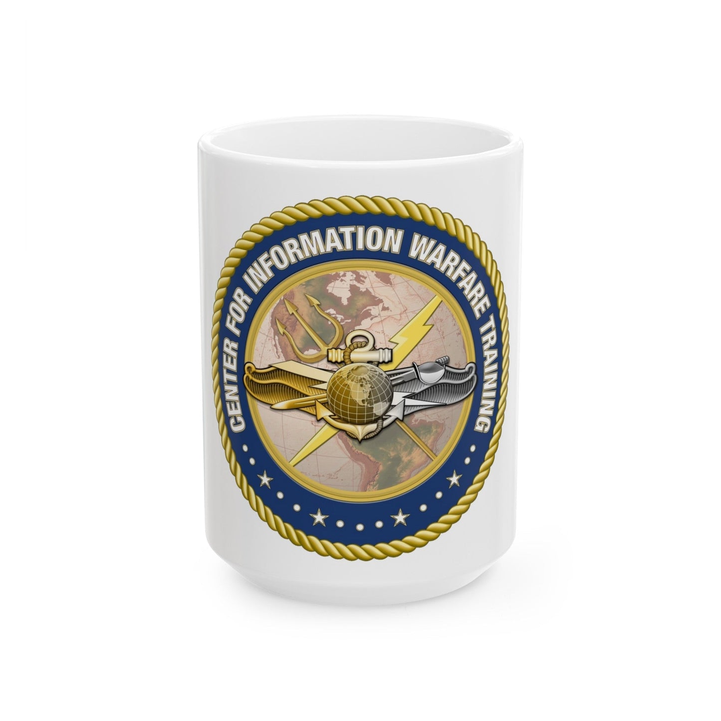 Center for Information Warfare Training (U.S. Navy) White Coffee Mug-15oz-The Sticker Space