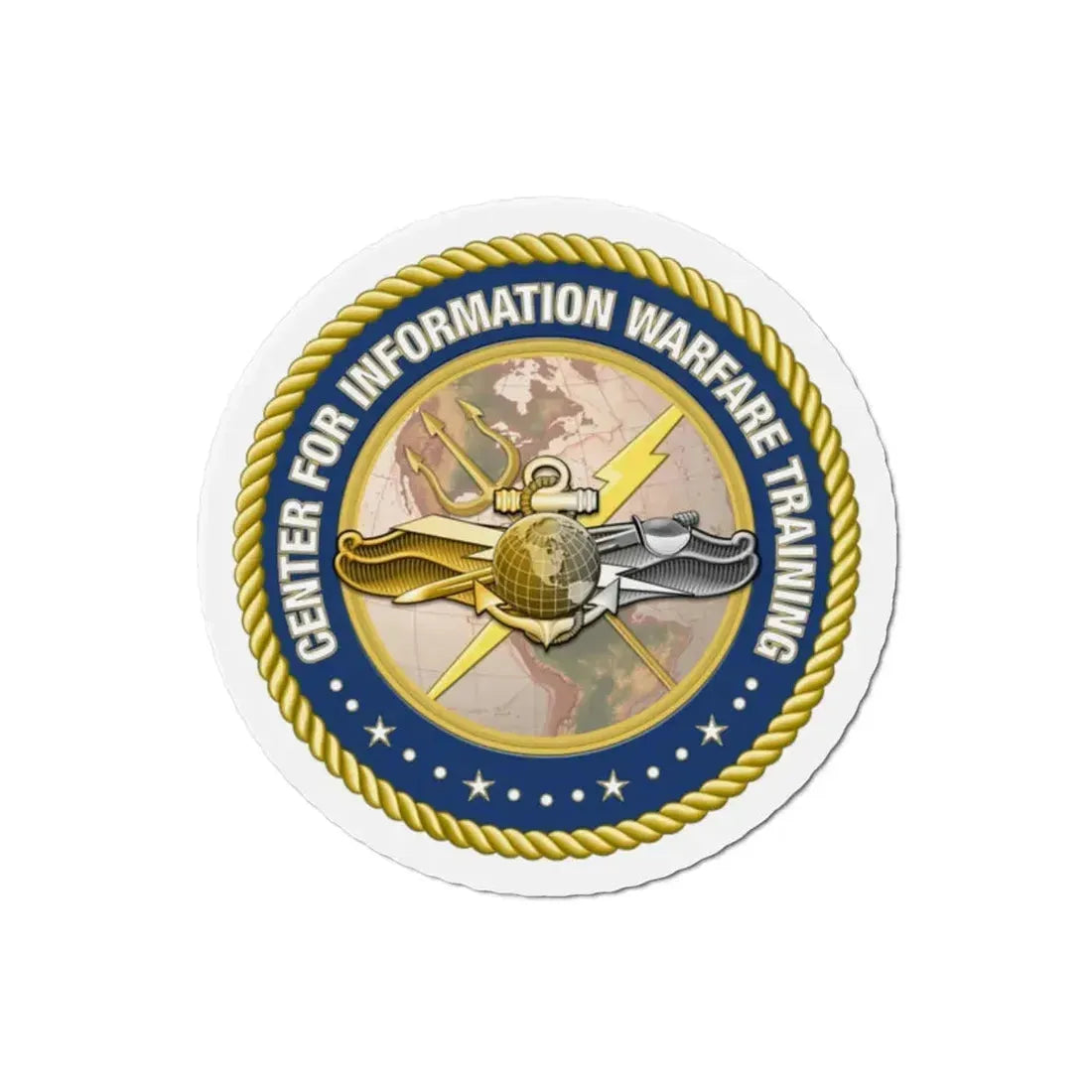 Center for Information Warfare Training (U.S. Navy) Refrigerator Magnet 2 Inch - The Sticker Space