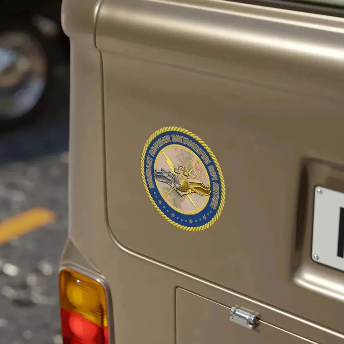 Center for Information Warfare Training (U.S. Navy) REVERSE PRINT Transparent Die-Cut STICKER - The Sticker Space